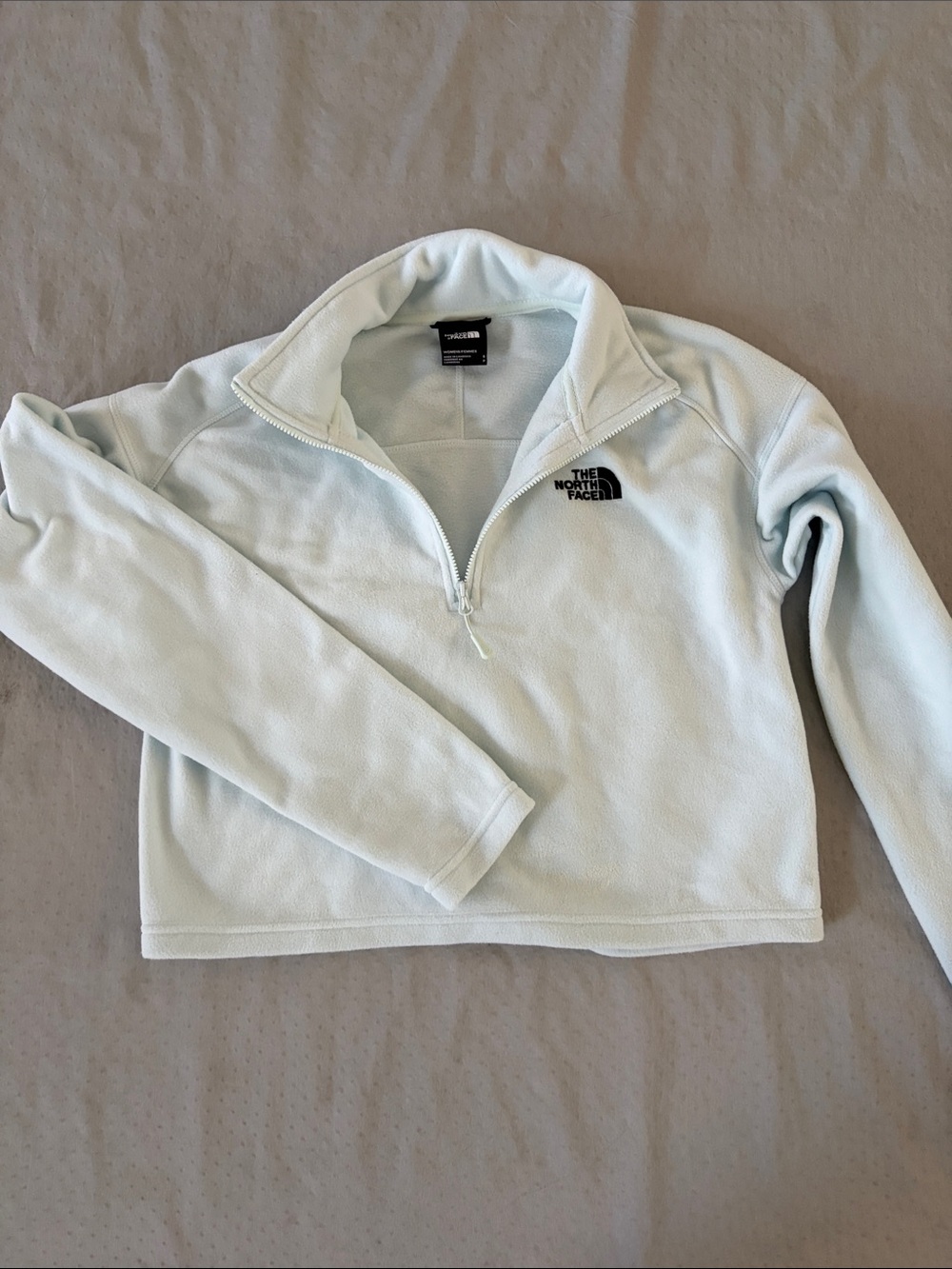 The North Face Women's Light Blue Half-Zip Fleece Pullover